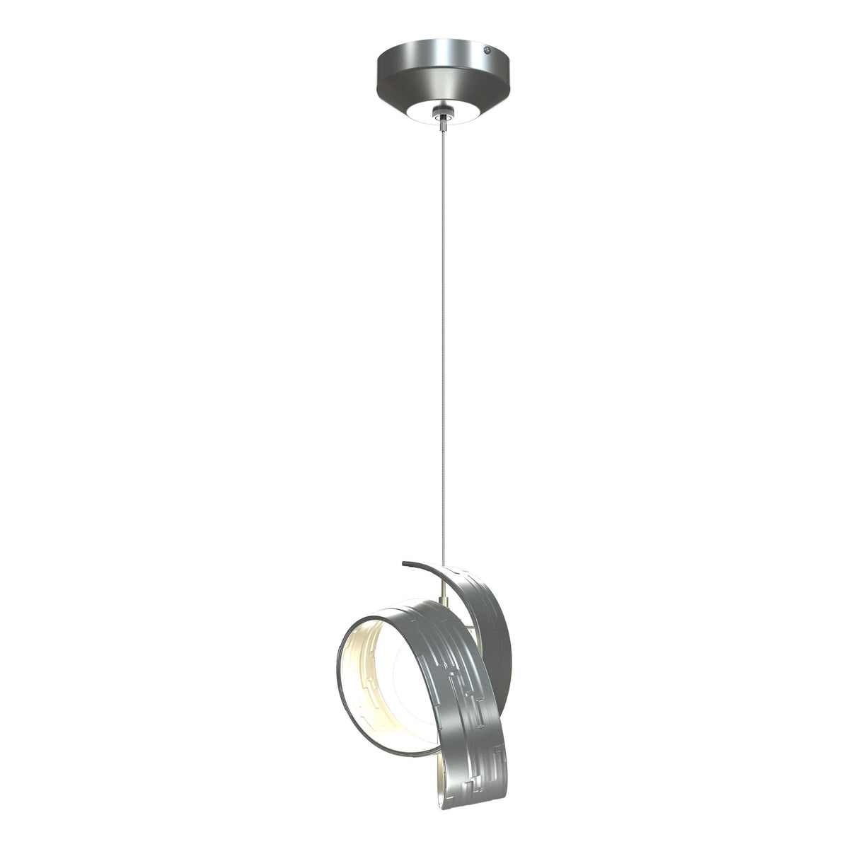 Hubbardton Forge 2023 Vintage Platinum Opal Glass (GG) Standard Riza Low Voltage Mini Pendant