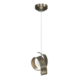 Hubbardton Forge 2023 Soft Gold Opal Glass (GG) Standard Riza Low Voltage Mini Pendant