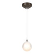 Hubbardton Forge 2023 Bronze Frosted Glass (FD) Standard Fritz Globe 1-Light Mini Pendant