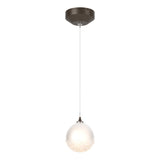 Hubbardton Forge 2023 Bronze Frosted Glass (FD) Standard Fritz Globe 1-Light Mini Pendant