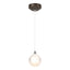 Hubbardton Forge 2023 Bronze Frosted Glass (FD) Standard Fritz Globe 1-Light Mini Pendant