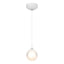 Hubbardton Forge 2023 White Frosted Glass (FD) Standard Fritz Globe 1-Light Mini Pendant