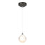 Hubbardton Forge 2023 Dark Smoke Frosted Glass (FD) Standard Fritz Globe 1-Light Mini Pendant
