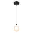 Hubbardton Forge 2023 Black Frosted Glass (FD) Standard Fritz Globe 1-Light Mini Pendant