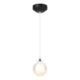 Hubbardton Forge 2023 Black Frosted Glass (FD) Standard Fritz Globe 1-Light Mini Pendant