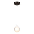 Hubbardton Forge 2023 Oil Rubbed Bronze Frosted Glass (FD) Standard Fritz Globe 1-Light Mini Pendant