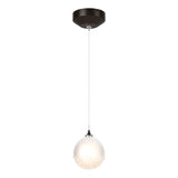 Hubbardton Forge 2023 Oil Rubbed Bronze Frosted Glass (FD) Standard Fritz Globe 1-Light Mini Pendant