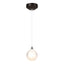 Hubbardton Forge 2023 Oil Rubbed Bronze Frosted Glass (FD) Standard Fritz Globe 1-Light Mini Pendant