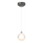 Hubbardton Forge 2023 Natural Iron Frosted Glass (FD) Standard Fritz Globe 1-Light Mini Pendant