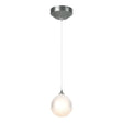 Hubbardton Forge 2023 Vintage Platinum Frosted Glass (FD) Standard Fritz Globe 1-Light Mini Pendant
