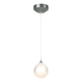 Hubbardton Forge 2023 Vintage Platinum Frosted Glass (FD) Standard Fritz Globe 1-Light Mini Pendant