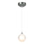 Hubbardton Forge 2023 Vintage Platinum Frosted Glass (FD) Standard Fritz Globe 1-Light Mini Pendant