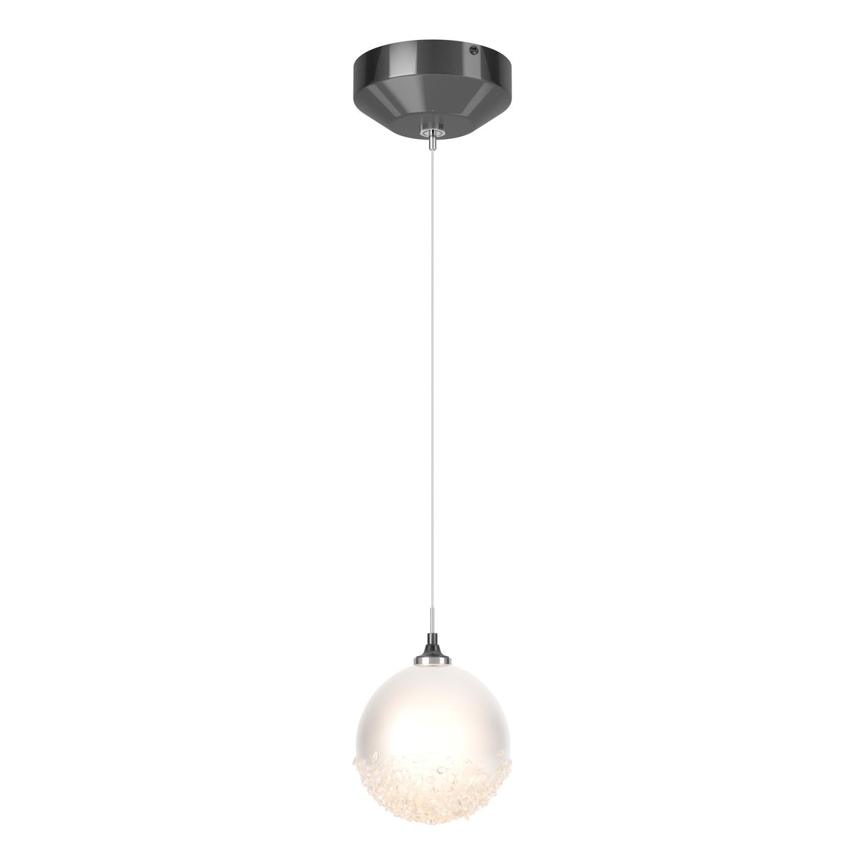 Hubbardton Forge 2023 Ink Frosted Glass (FD) Standard Fritz Globe 1-Light Mini Pendant