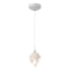 Hubbardton Forge 2023 White White Crystal (WP) Standard Chrysalis 1-Light Small Pendant