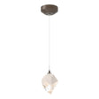 Hubbardton Forge 2023 Bronze White Crystal (WP) Standard Chrysalis 1-Light Small Pendant