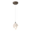 Hubbardton Forge 2023 Bronze White Crystal (WP) Standard Chrysalis 1-Light Small Pendant