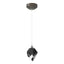 Hubbardton Forge 2023 Dark Smoke Black Crystal (BP) Standard Chrysalis 1-Light Small Pendant