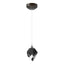 Hubbardton Forge 2023 Oil Rubbed Bronze Black Crystal (BP) Standard Chrysalis 1-Light Small Pendant