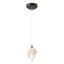 Hubbardton Forge 2023 Oil Rubbed Bronze White Crystal (WP) Standard Chrysalis 1-Light Small Pendant