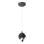 Hubbardton Forge 2023 Natural Iron Black Crystal (BP) Standard Chrysalis 1-Light Small Pendant