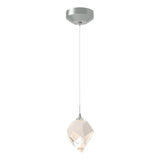 Hubbardton Forge 2023 Vintage Platinum White Crystal (WP) Standard Chrysalis 1-Light Small Pendant