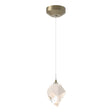 Hubbardton Forge 2023 Soft Gold White Crystal (WP) Standard Chrysalis 1-Light Small Pendant
