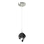 Hubbardton Forge 2023 Sterling Black Crystal (BP) Standard Chrysalis 1-Light Small Pendant