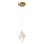 Hubbardton Forge 2023 Modern Brass White Crystal (WP) Standard Chrysalis 1-Light Small Pendant