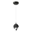 Hubbardton Forge 2023 Ink Black Crystal (BP) Standard Chrysalis 1-Light Small Pendant