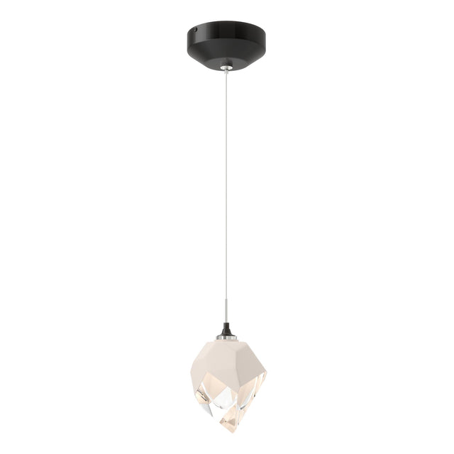 Hubbardton Forge 2023 Ink White Crystal (WP) Standard Chrysalis 1-Light Small Pendant