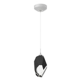 Hubbardton Forge 2023 White Black Crystal (BP) Standard Chrysalis 1-Light Large Pendant