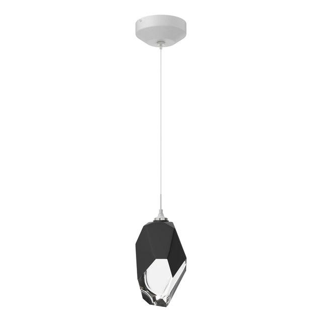 Hubbardton Forge 2023 White Black Crystal (BP) Standard Chrysalis 1-Light Large Pendant