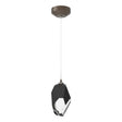Hubbardton Forge 2023 Bronze Black Crystal (BP) Standard Chrysalis 1-Light Large Pendant
