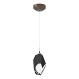 Hubbardton Forge 2023 Bronze Black Crystal (BP) Standard Chrysalis 1-Light Large Pendant