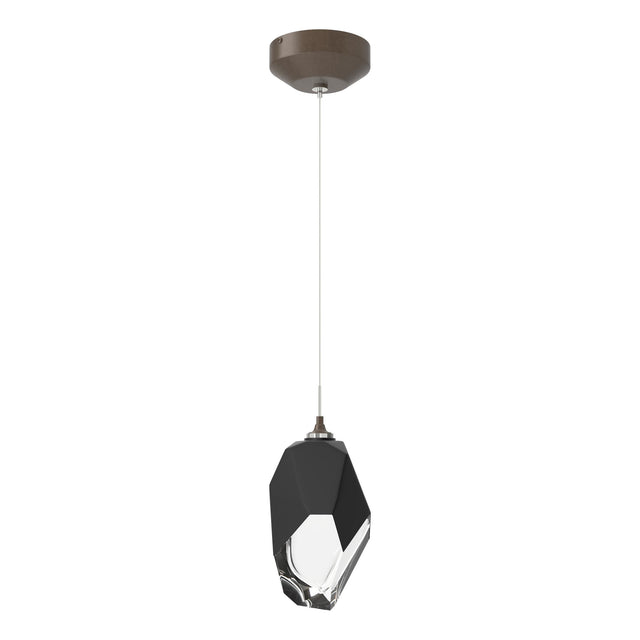 Hubbardton Forge 2023 Bronze Black Crystal (BP) Standard Chrysalis 1-Light Large Pendant