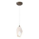Hubbardton Forge 2023 Bronze White Crystal (WP) Standard Chrysalis 1-Light Large Pendant