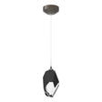 Hubbardton Forge 2023 Dark Smoke Black Crystal (BP) Standard Chrysalis 1-Light Large Pendant
