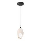 Hubbardton Forge 2023 Black White Crystal (WP) Standard Chrysalis 1-Light Large Pendant