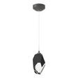 Hubbardton Forge 2023 Natural Iron Black Crystal (BP) Standard Chrysalis 1-Light Large Pendant