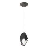 Hubbardton Forge 2023 Natural Iron Black Crystal (BP) Standard Chrysalis 1-Light Large Pendant