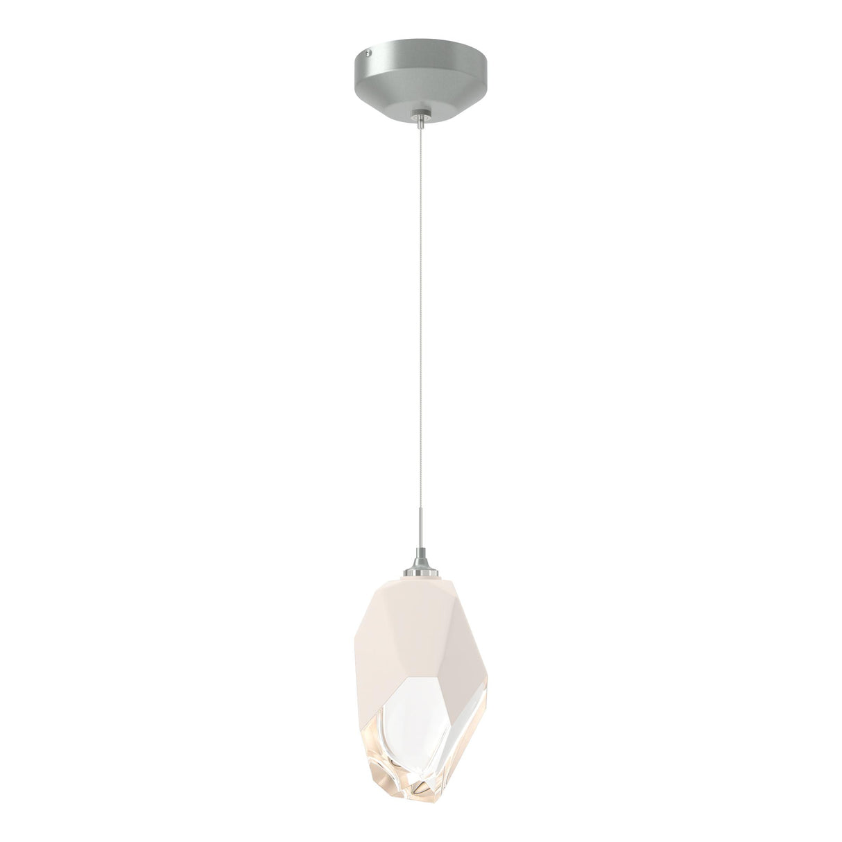Hubbardton Forge 2023 Vintage Platinum White Crystal (WP) Standard Chrysalis 1-Light Large Pendant
