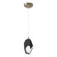 Hubbardton Forge 2023 Soft Gold Black Crystal (BP) Standard Chrysalis 1-Light Large Pendant