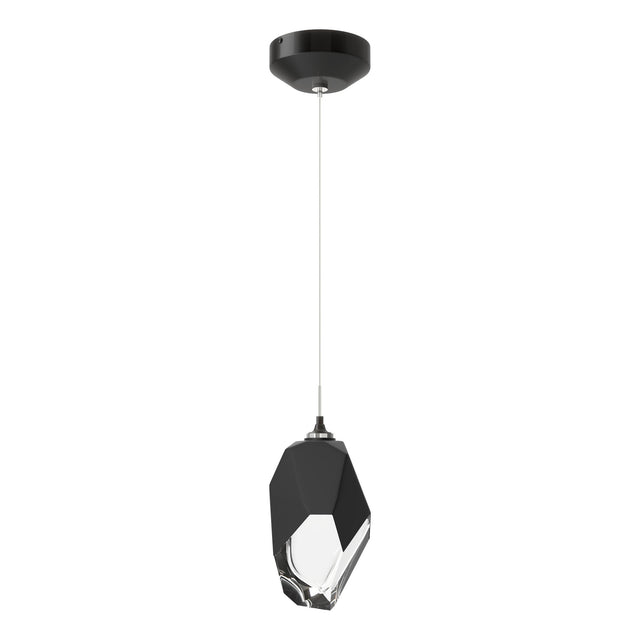 Hubbardton Forge 2023 Ink Black Crystal (BP) Standard Chrysalis 1-Light Large Pendant