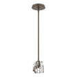 Hubbardton Forge 2023 Bronze Crystal Multi Gatsby 1-Light Mini Pendant