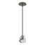 Hubbardton Forge 2023 Dark Smoke Crystal Multi Gatsby 1-Light Mini Pendant