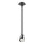 Hubbardton Forge 2023 Black Crystal Multi Gatsby 1-Light Mini Pendant