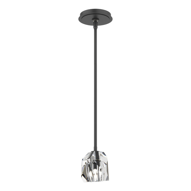 Hubbardton Forge 2023 Black Crystal Multi Gatsby 1-Light Mini Pendant