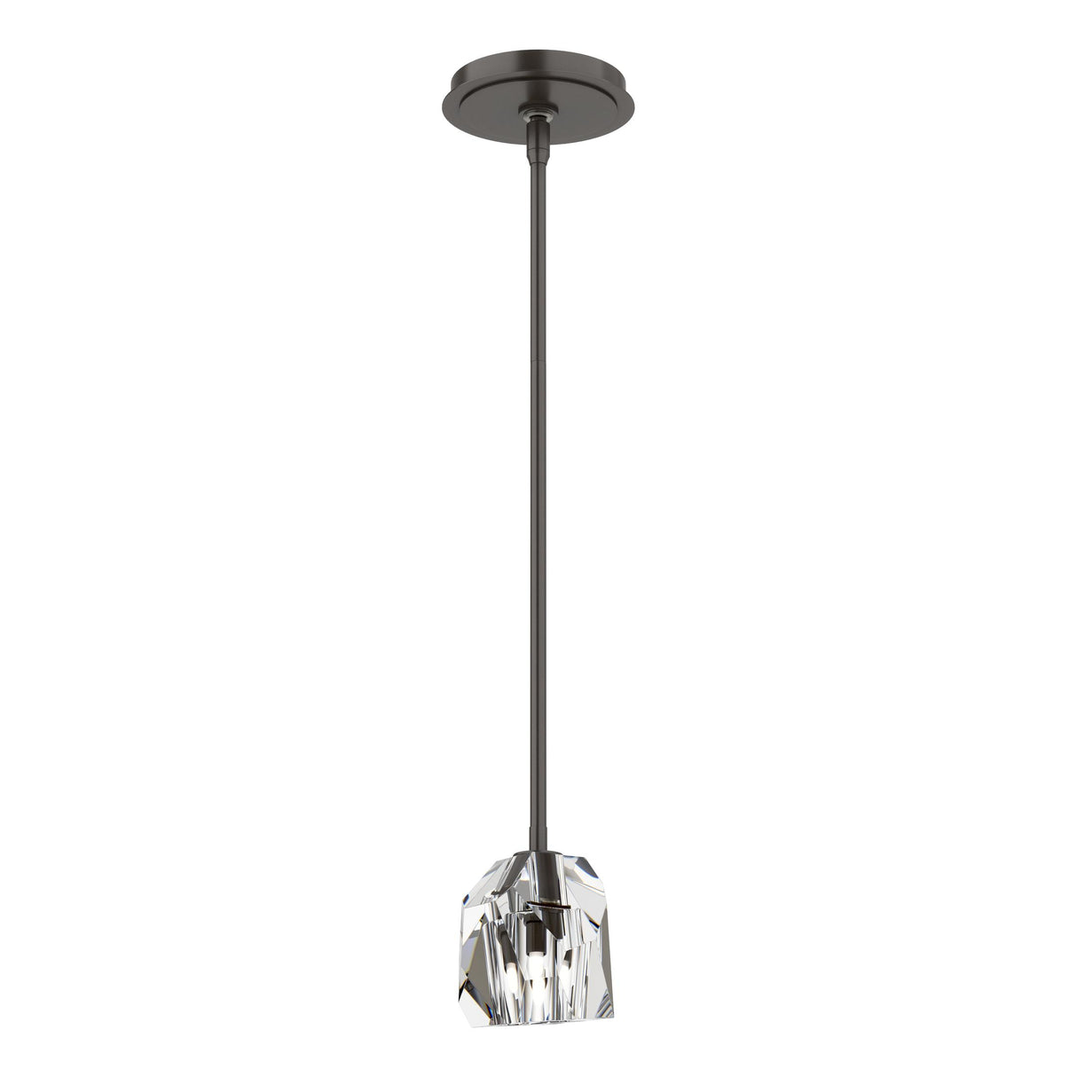 Hubbardton Forge 2023 Oil Rubbed Bronze Crystal Multi Gatsby 1-Light Mini Pendant