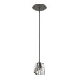 Hubbardton Forge 2023 Natural Iron Crystal Multi Gatsby 1-Light Mini Pendant