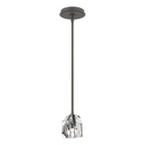 Hubbardton Forge 2023 Natural Iron Crystal Multi Gatsby 1-Light Mini Pendant